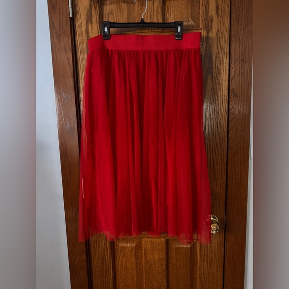 Red Tulle Skirt - Picture 2 of 5